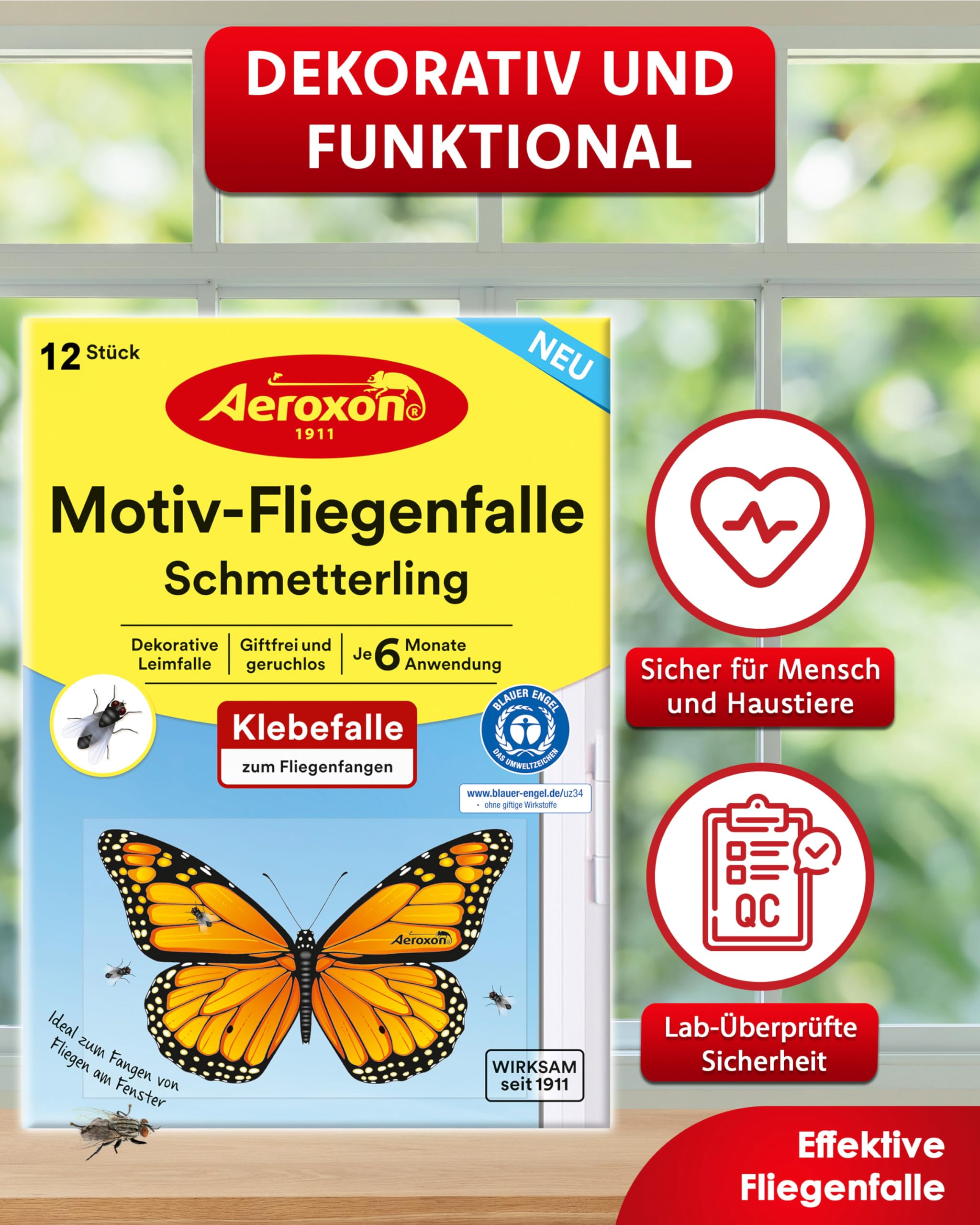 aeroxon-fenster-fliegenfalle-schmetterling-12-st-ck-giftfrei image 2