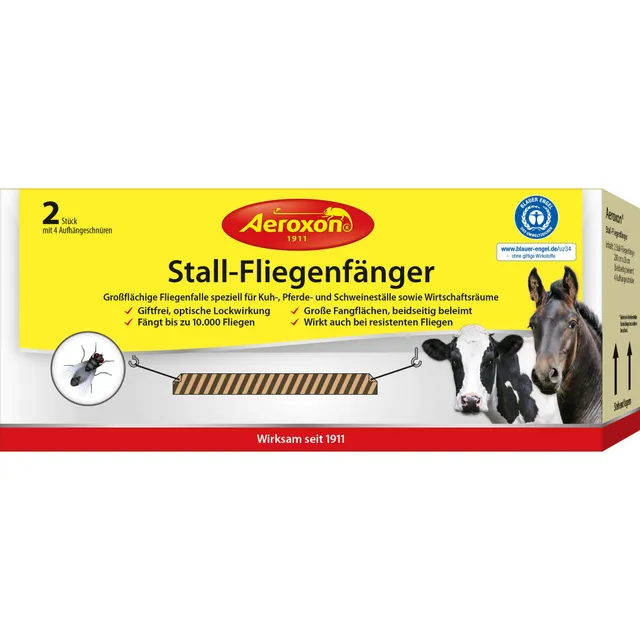 aeroxon-fliegenf-nger-stallrolle-2-st-ck-2m-giftfrei image 1