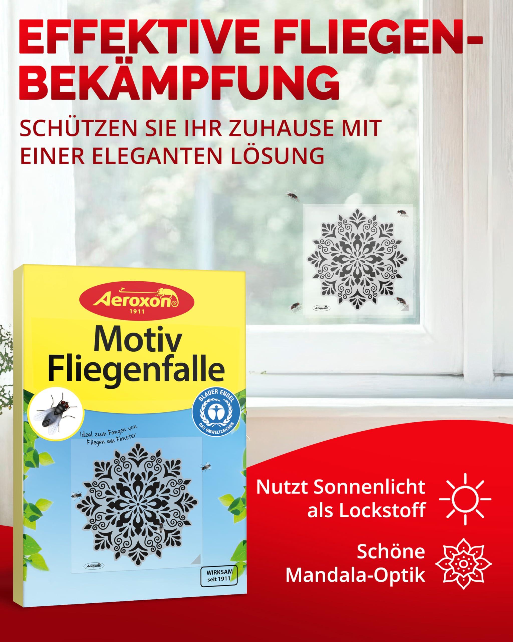 aeroxon-motiv-fliegenfalle-fenster-klebestreifen-mandala-12-st-ck image 2