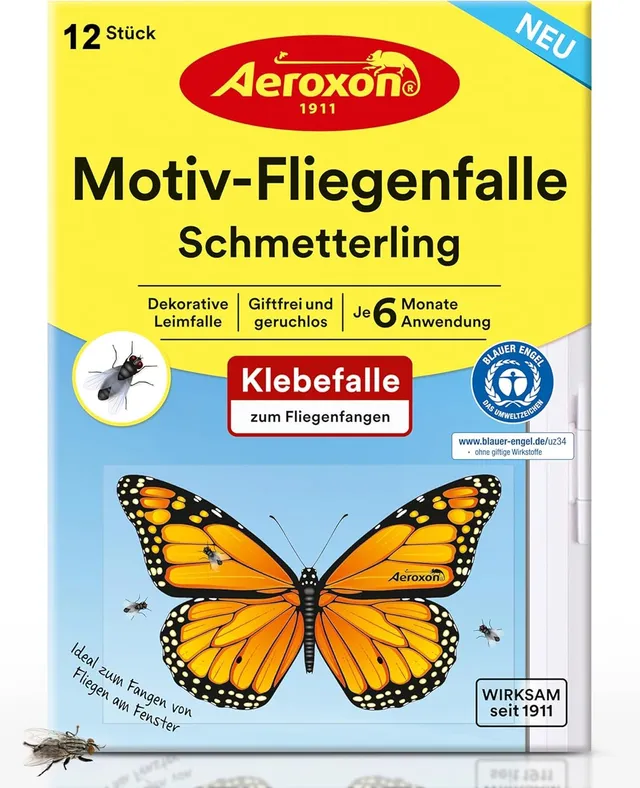 aeroxon-fenster-fliegenfalle-schmetterling-12-st-ck-giftfrei image 1