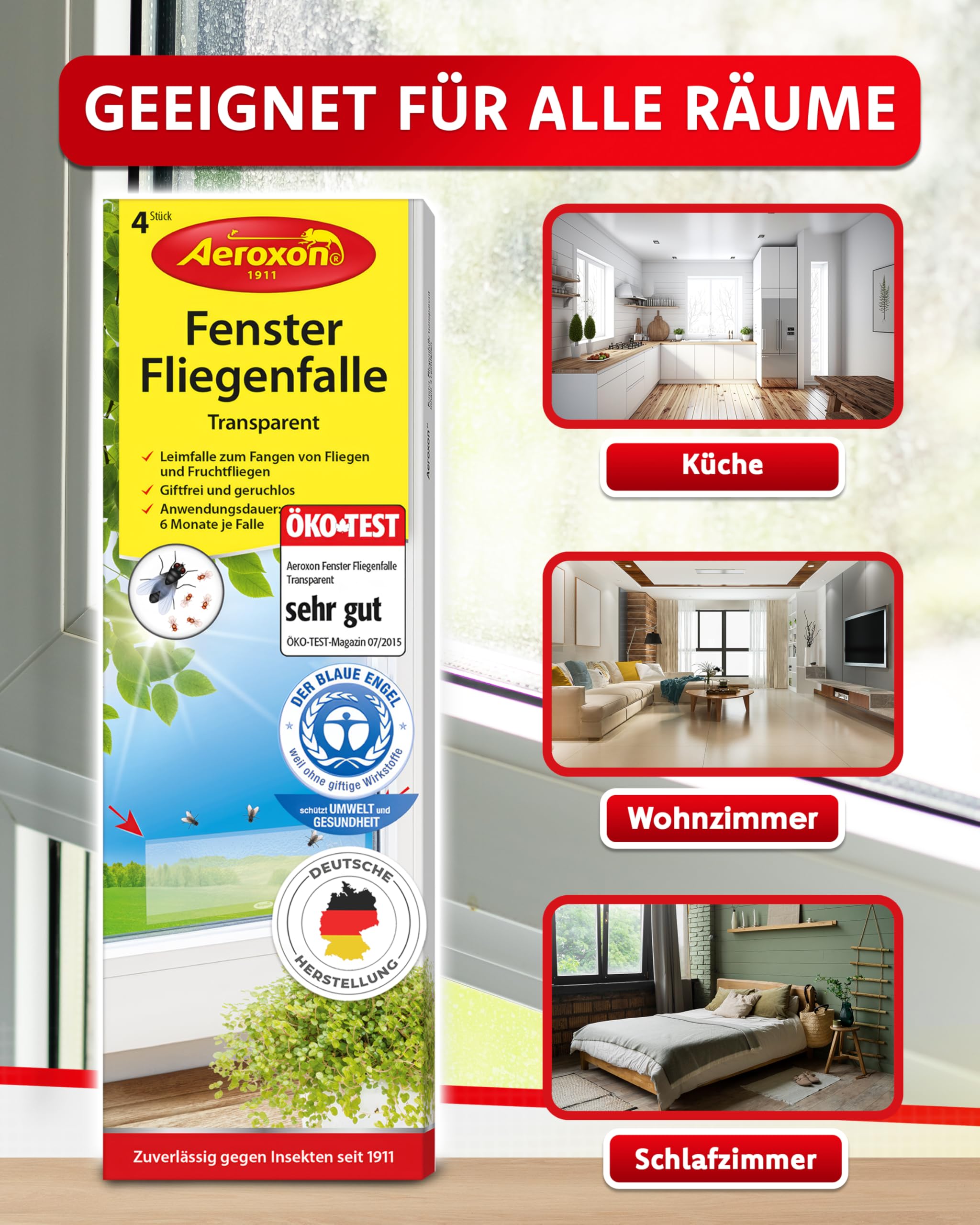 aeroxon-fenster-fliegenfalle-klebestreifen-transparent-16-st-ck-giftfrei image 4